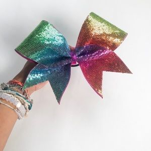 Cheer bow (pink base)